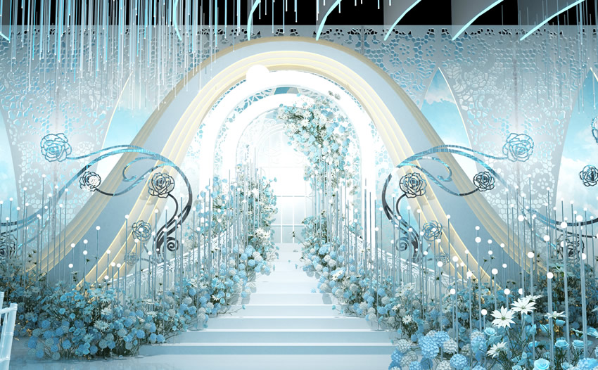 东城街道釡香烙馍村水晶厅效果展示